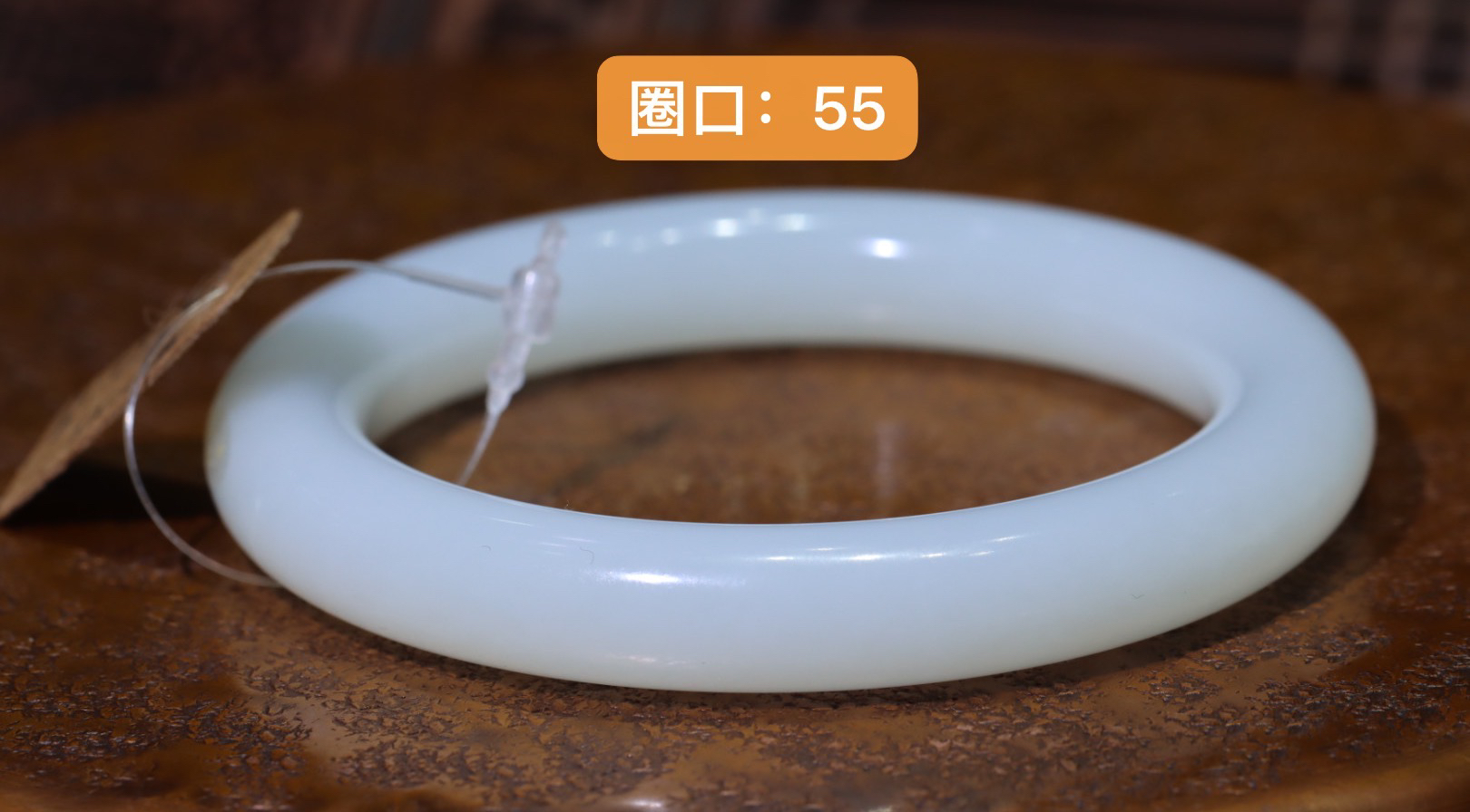 精品和田玉白玉手镯女士