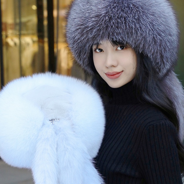 狐皮帽女式冬季护耳貂皮民族风蒙古族帽东北滑雪趾棉帽