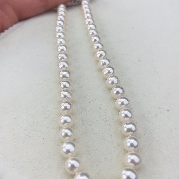 淡水珍珠颈饰银S925镶嵌卡8炫彩高品