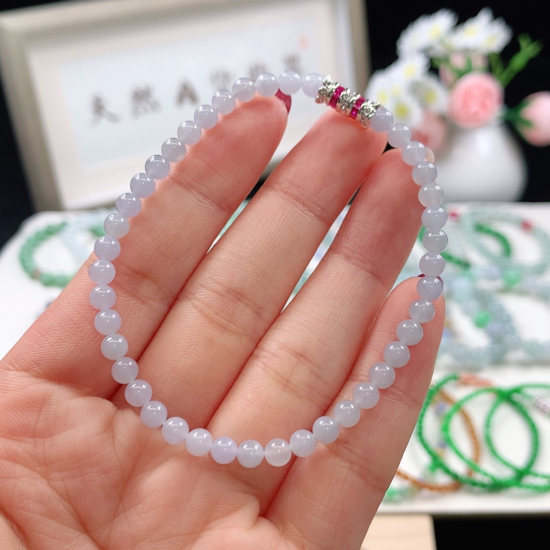 翡翠未镶嵌手链4.2mm