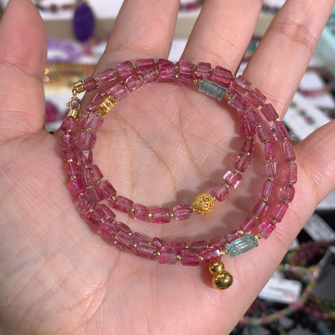 未镶嵌手串碧玺项链