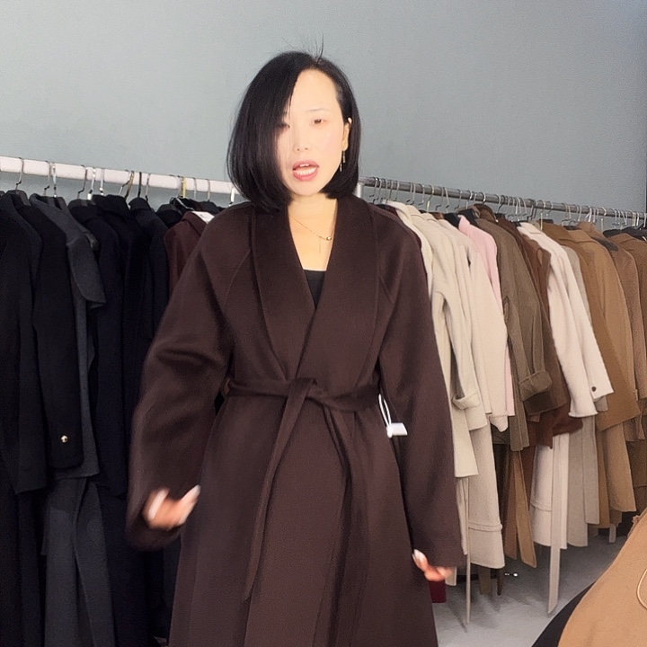 双面呢大衣青果领S码