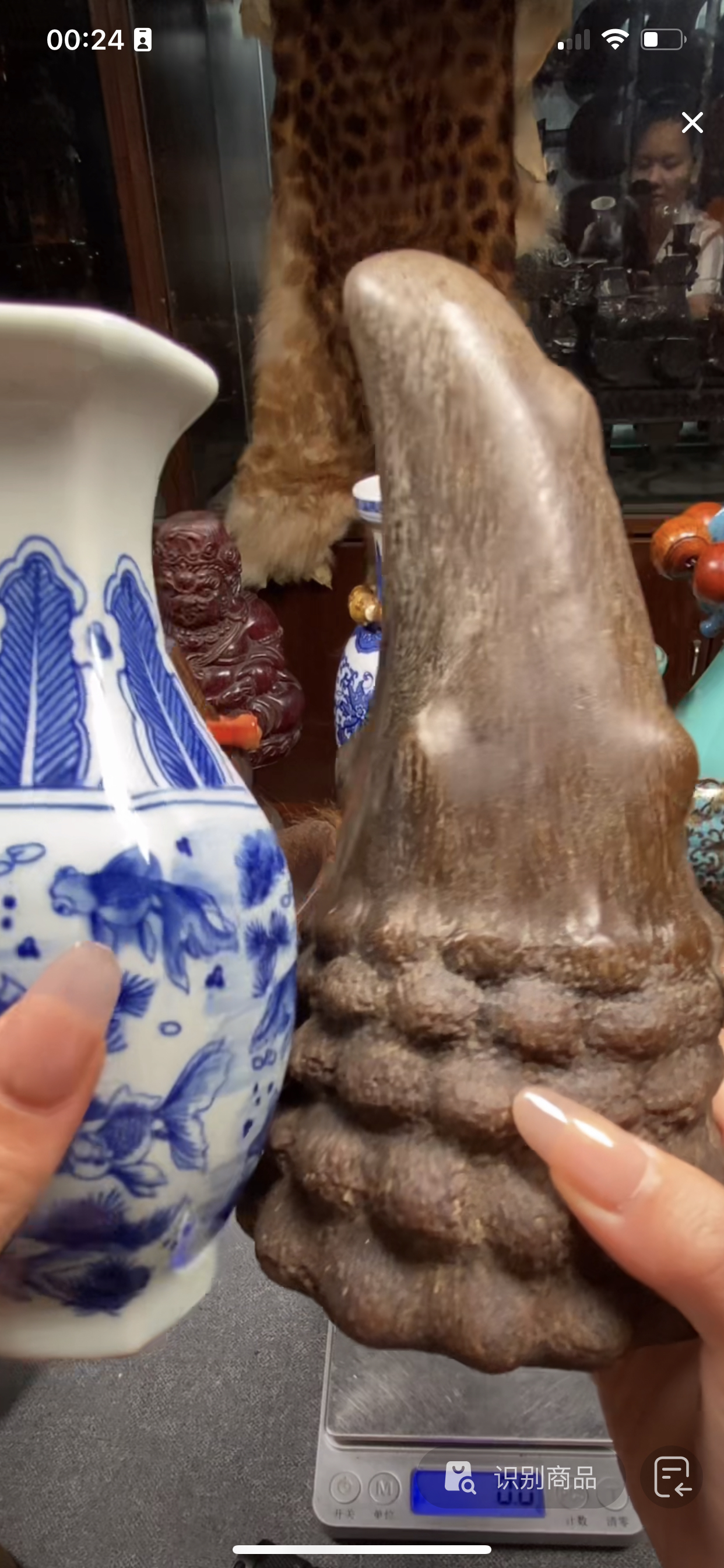 青花瓷陶瓷小瓷瓶客厅博古架酒柜工艺品装饰品摆件