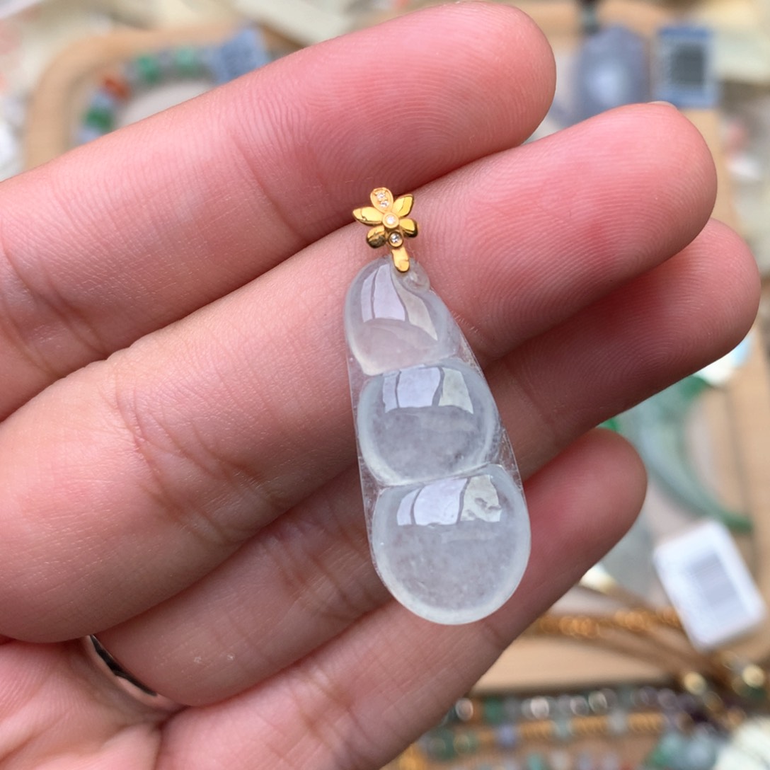 【闪购商品】18K金镶嵌挂件翡翠一