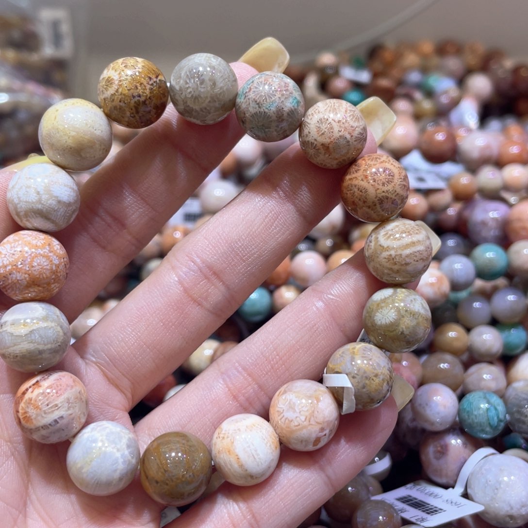 未镶嵌手链硅化珊瑚（珊瑚玉）176