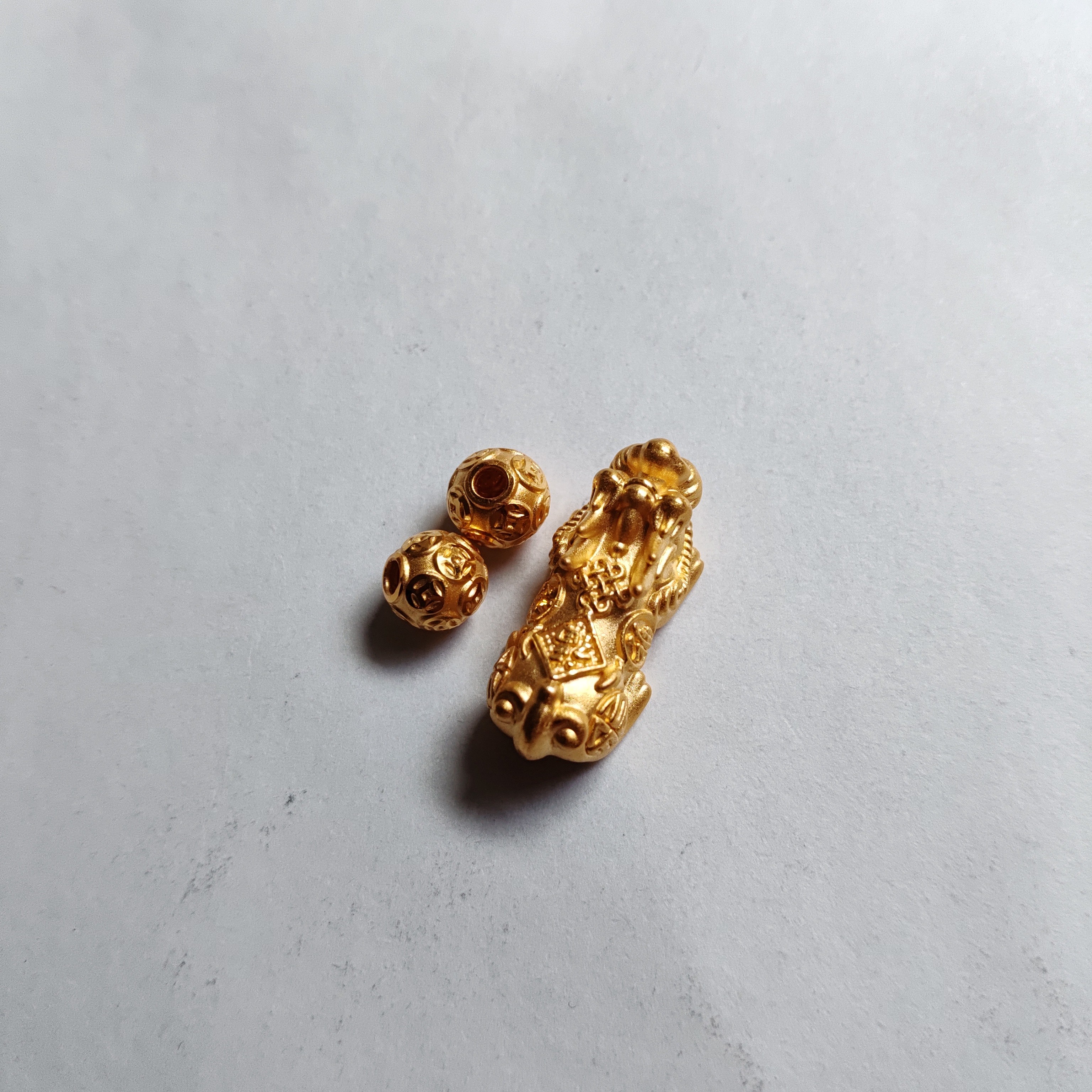 金元宝足金999貔貅珠子首饰
