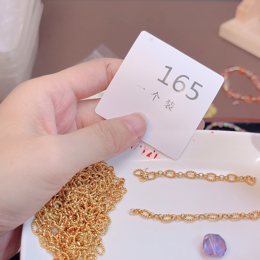 水晶珠宝半成品银S925镀金镶嵌165 。