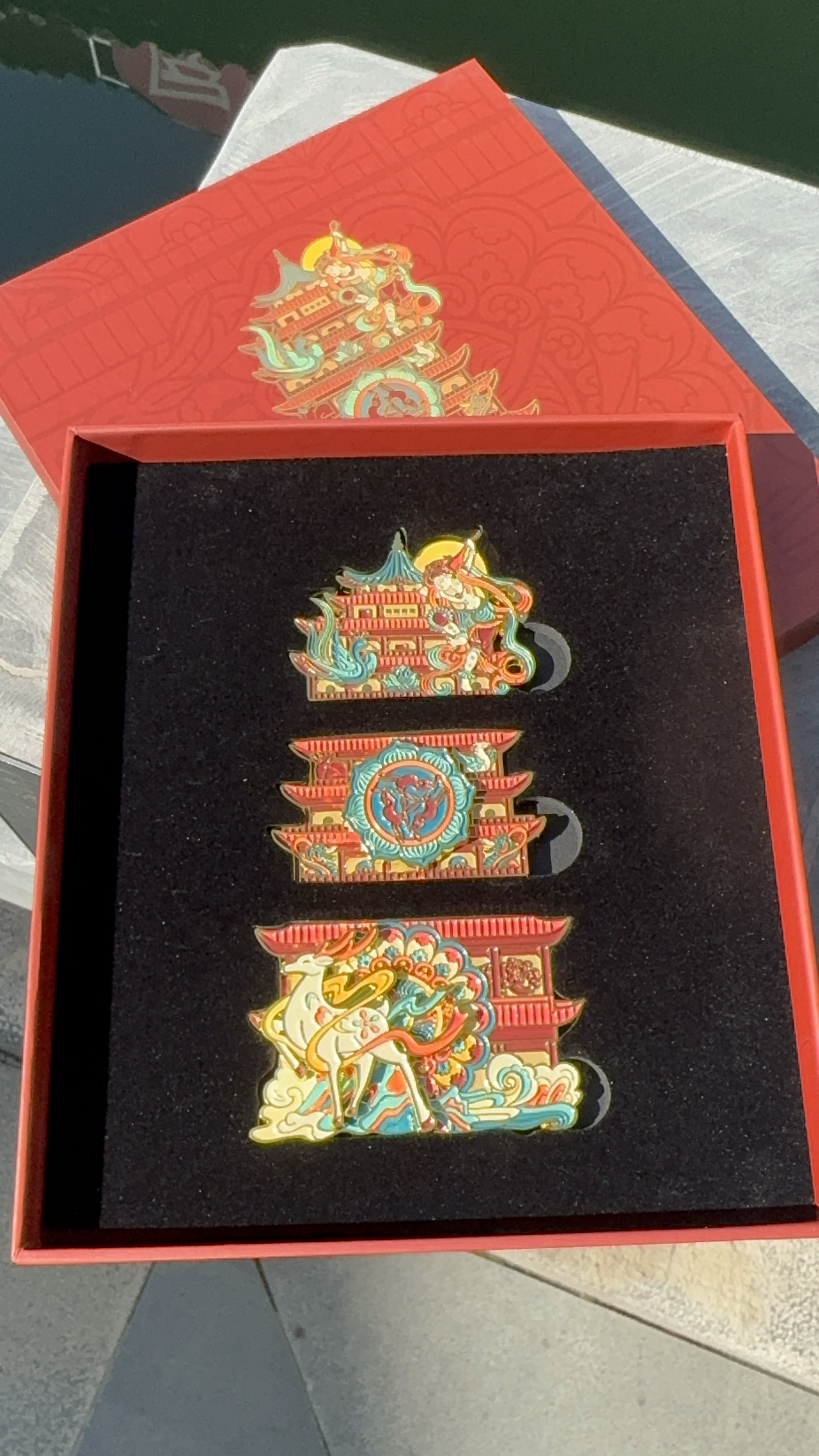 莫高窟套装冰箱贴，中间藻井可转动