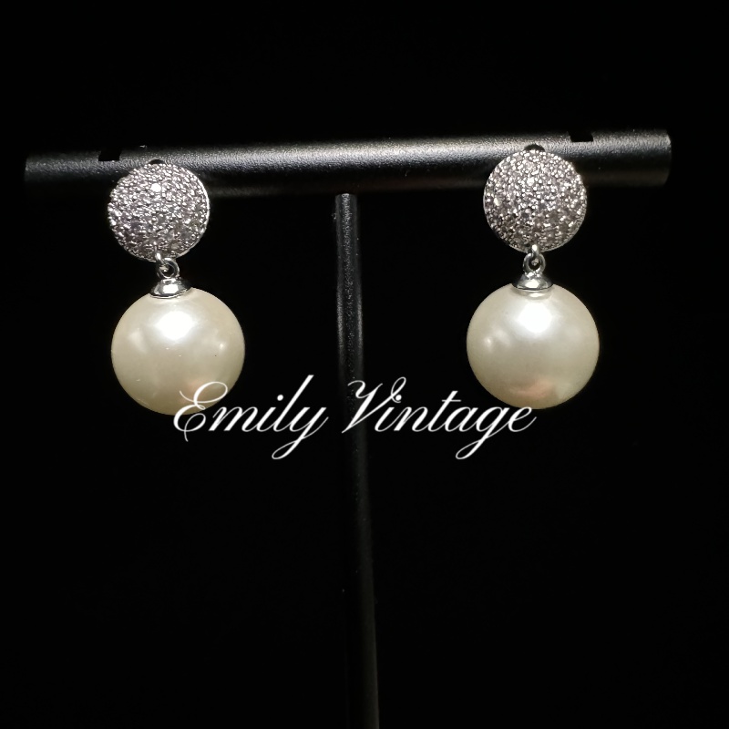 铜合金仿珍珠耳饰 【2886】Emily Vintage珍藏款