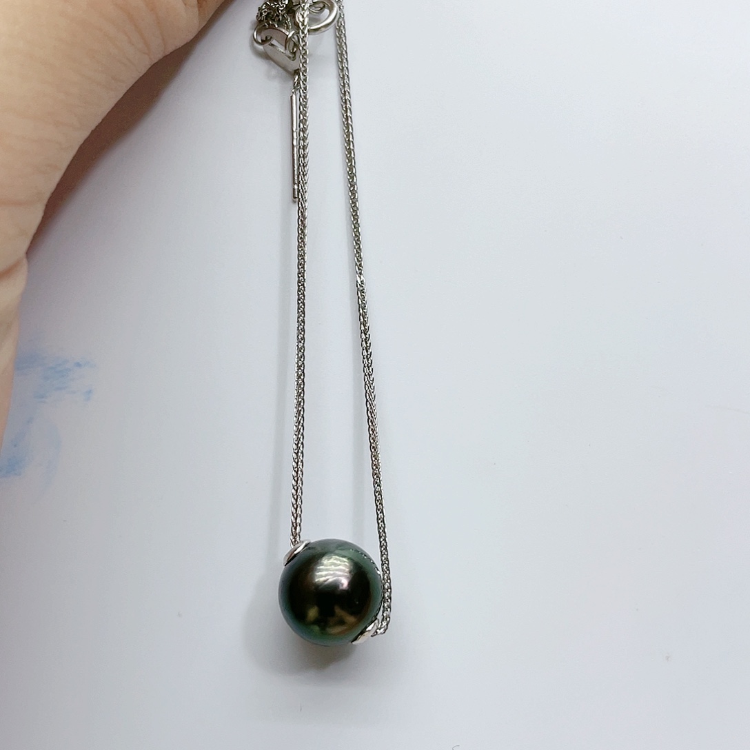 海水珍珠银S925镶嵌颈饰