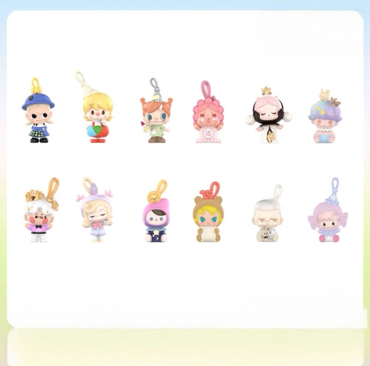 【代拆】转转十五周年庆祝这一刻萌粒潮玩盲盒系列公仔