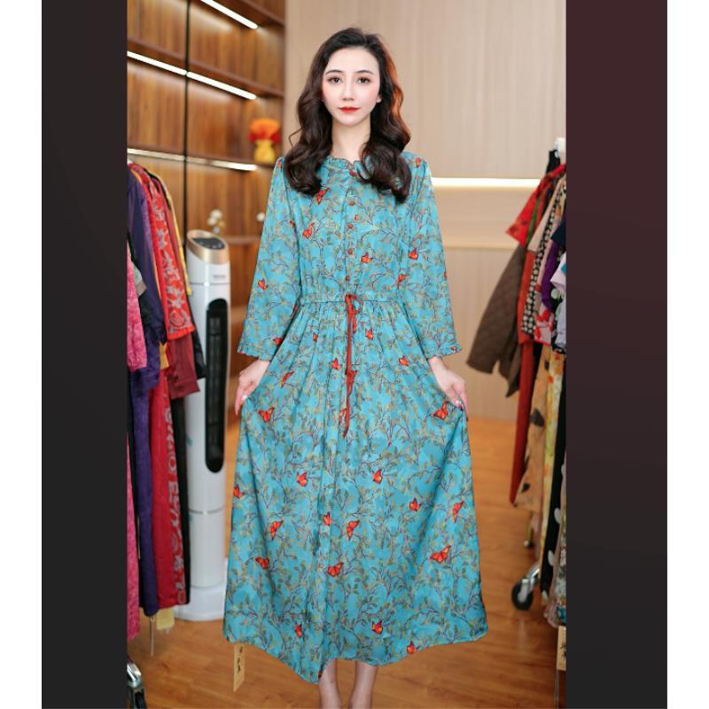 8643-22新款舒适时尚印花连衣裙