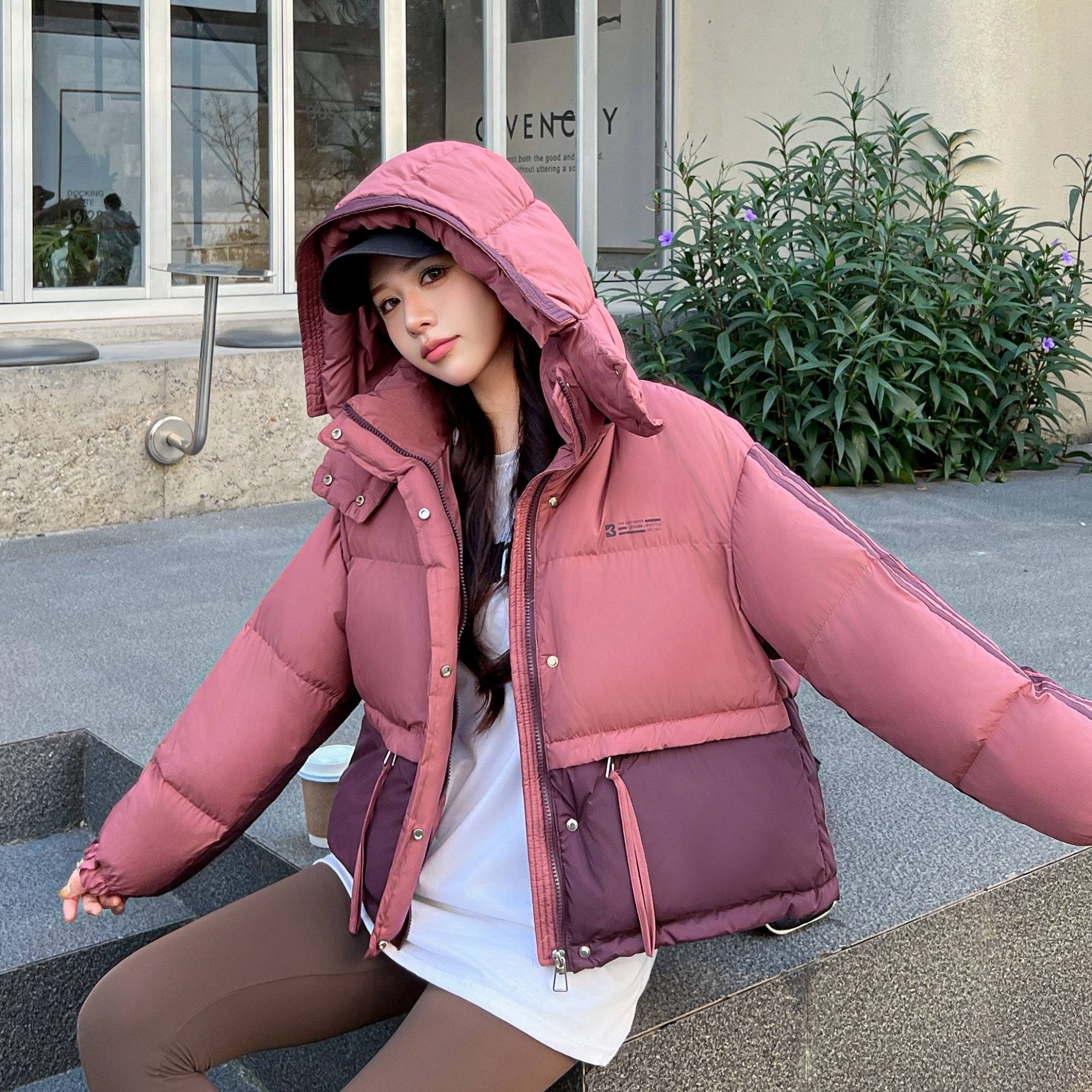 【3】2025年秋冬季时尚休闲运动风连帽羽绒服A01