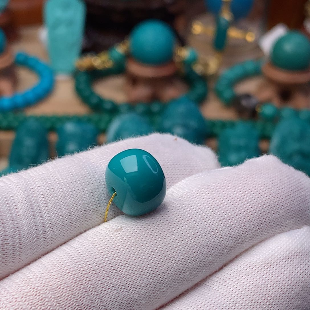 绿松石珠宝奇石未镶嵌12m m