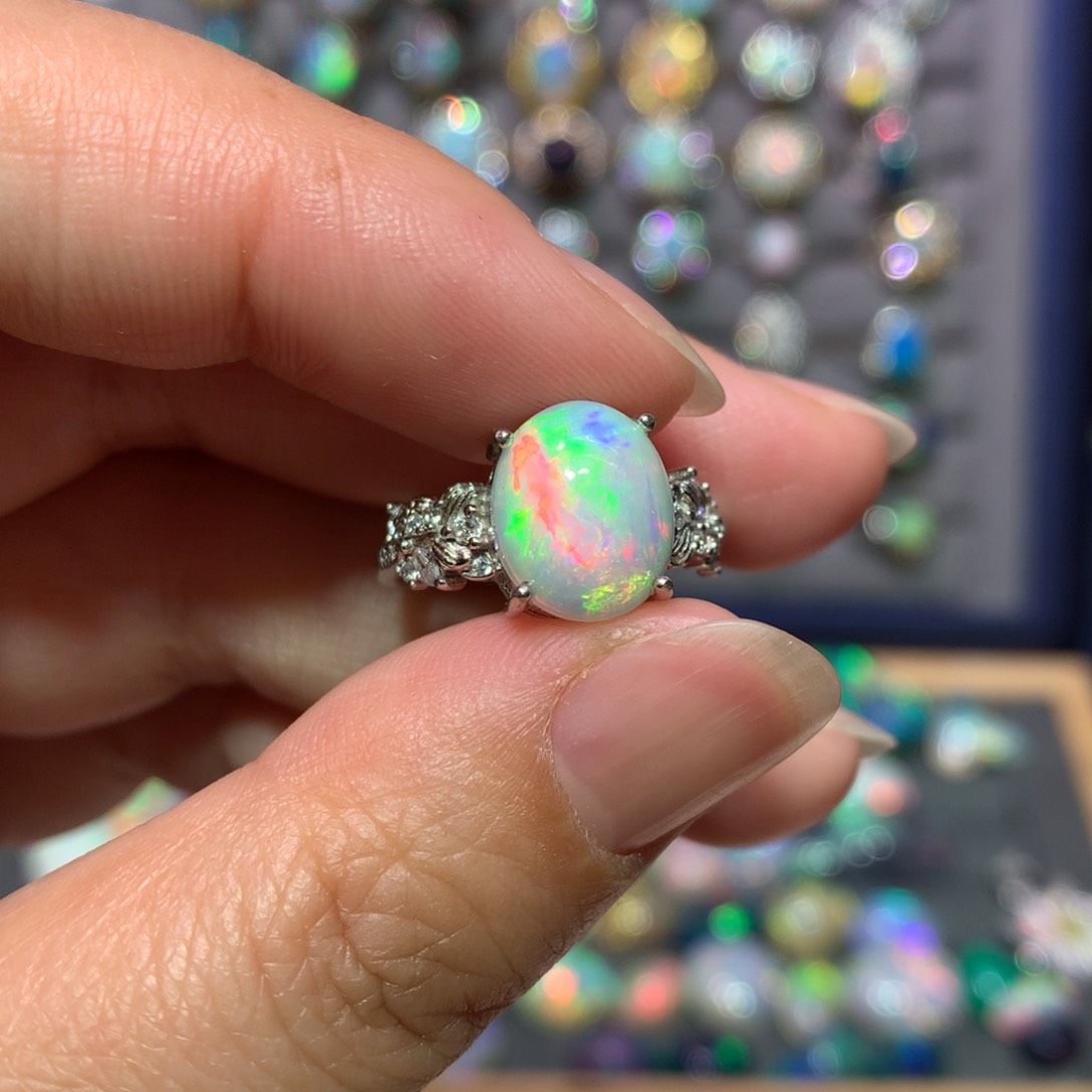 欧泊银S925镶嵌戒指款式