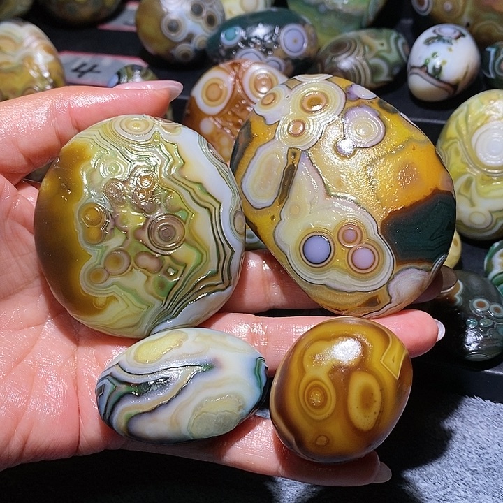 金***蛙玛瑙/玉髓未镶嵌珠宝奇石