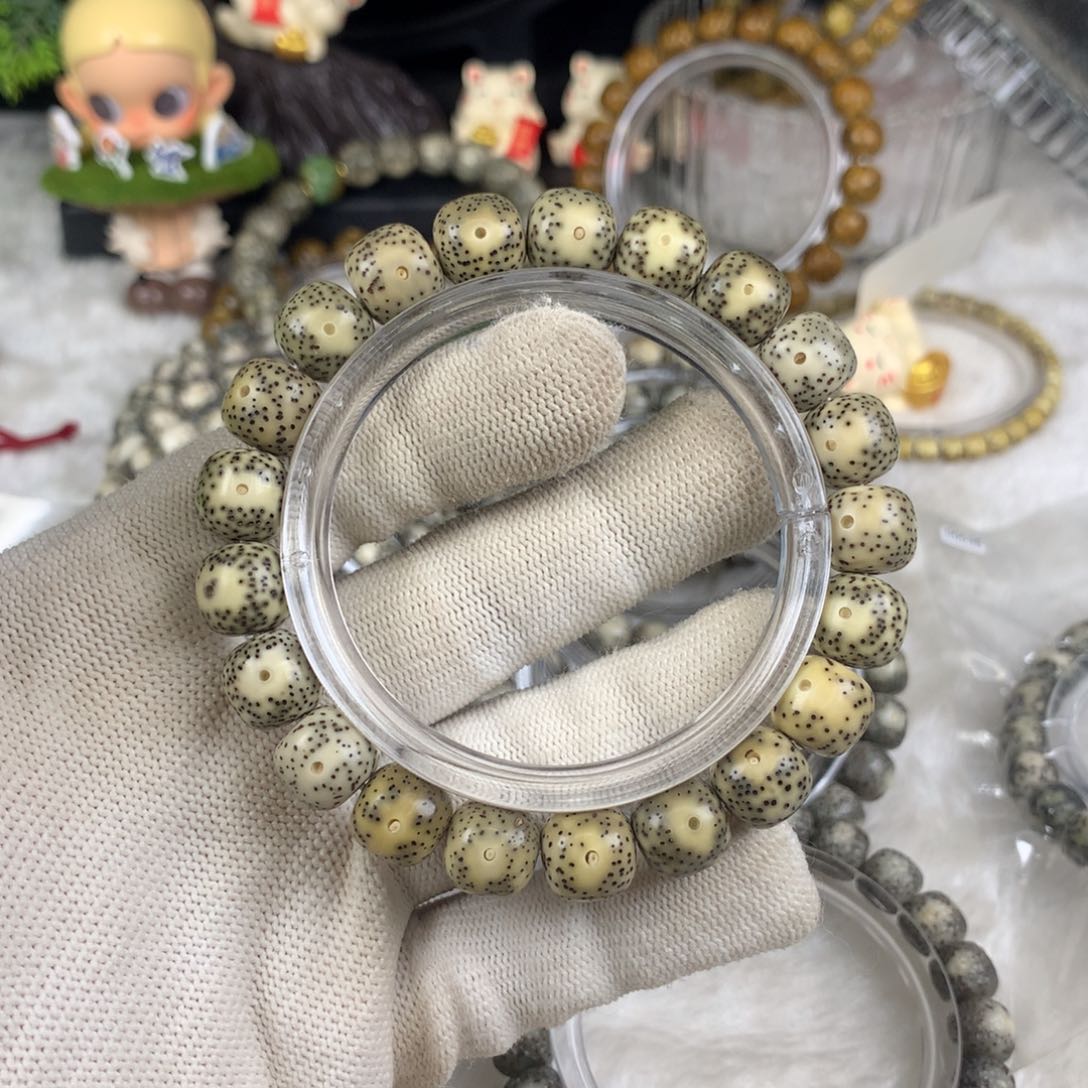 星月菩提手串M**虎3号氧化青花瓷11×10