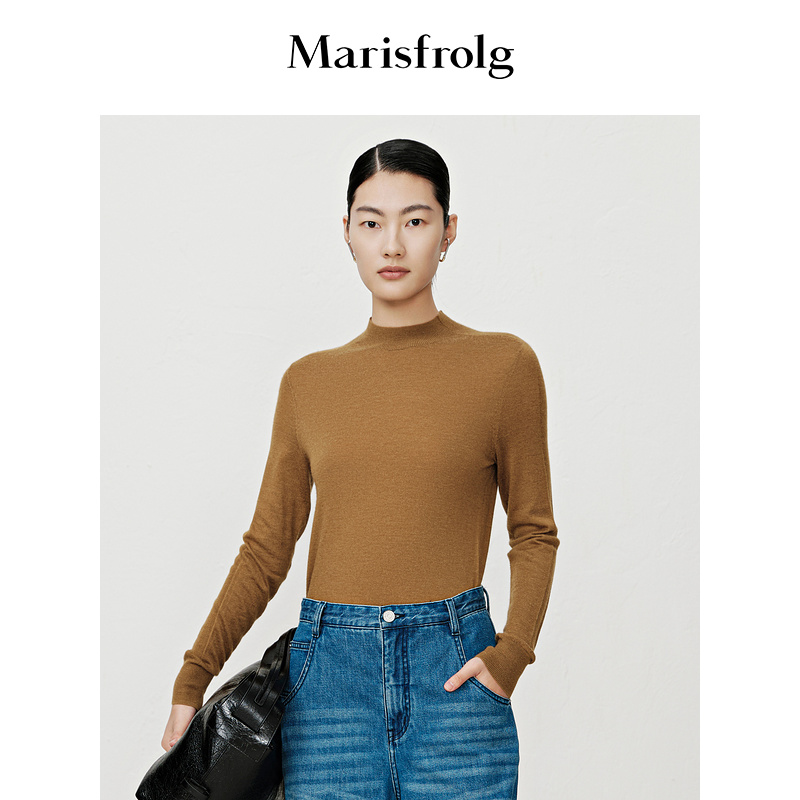 【粉丝专享】Marisfrolg玛丝菲尔圆领长袖百搭时尚针织衫