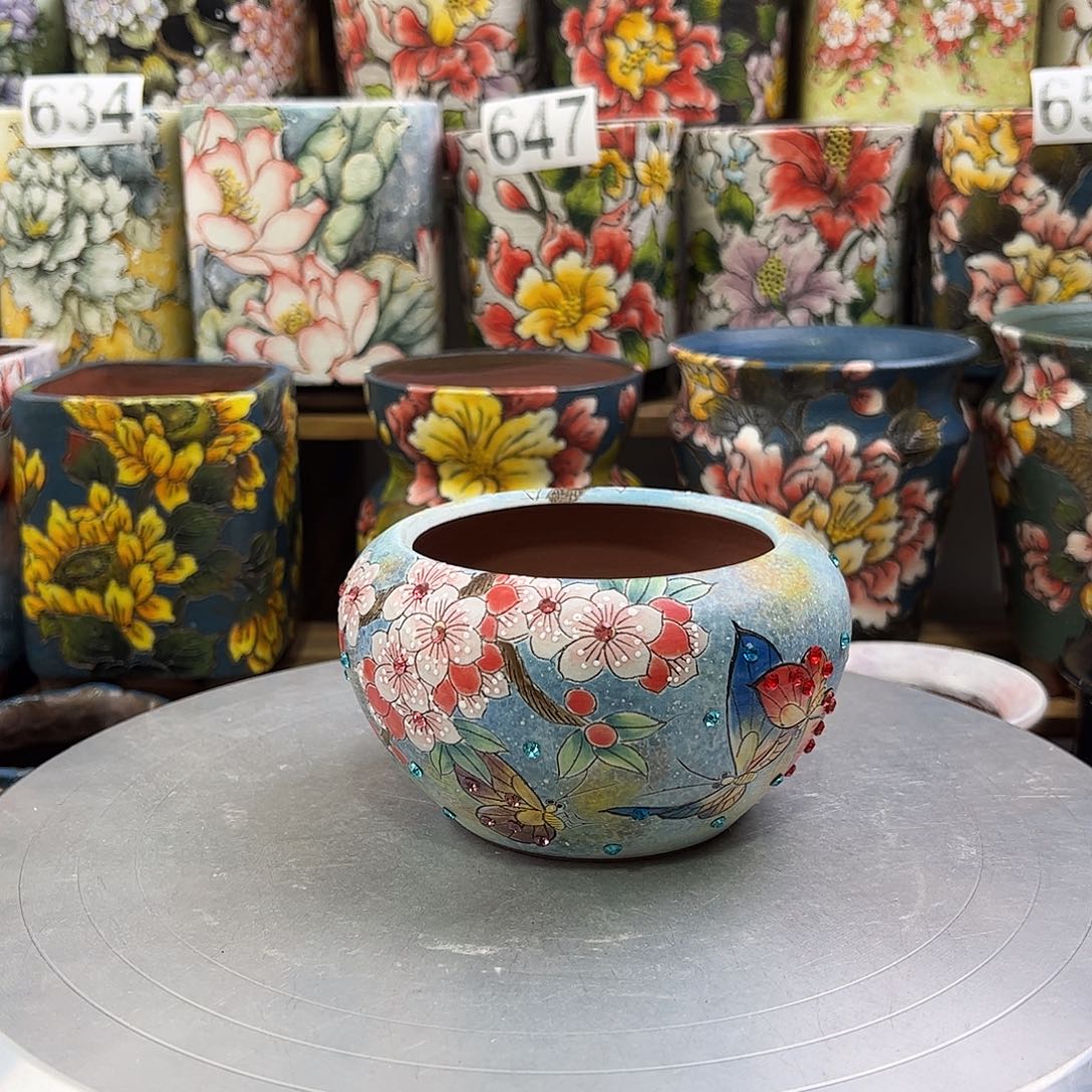 景德镇陶瓷花盆景德镇陶瓷花盆