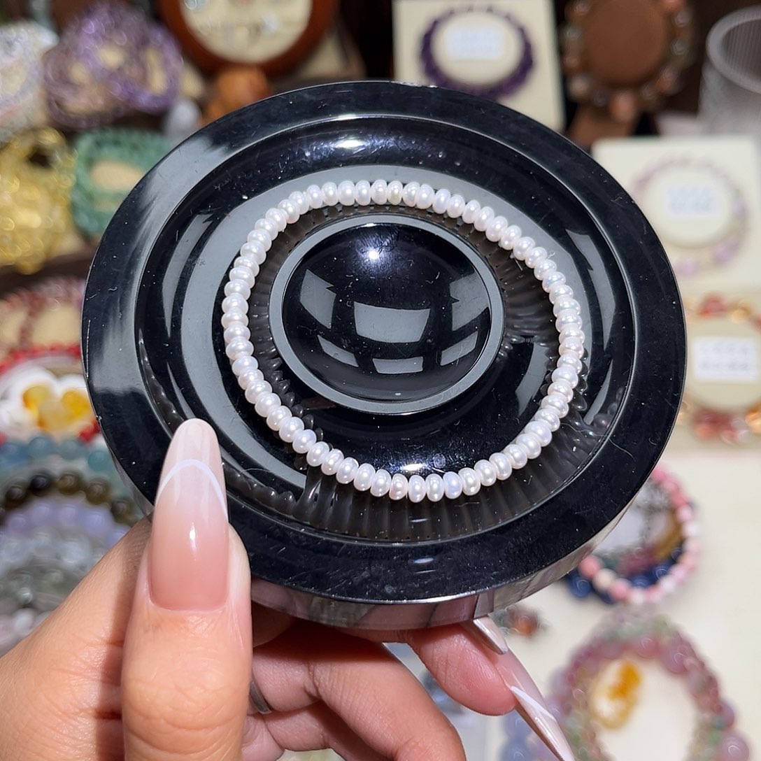 水晶手串未镶嵌8*4m淡水珍珠