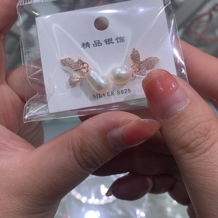 银S925镶嵌戒指淡水珍珠