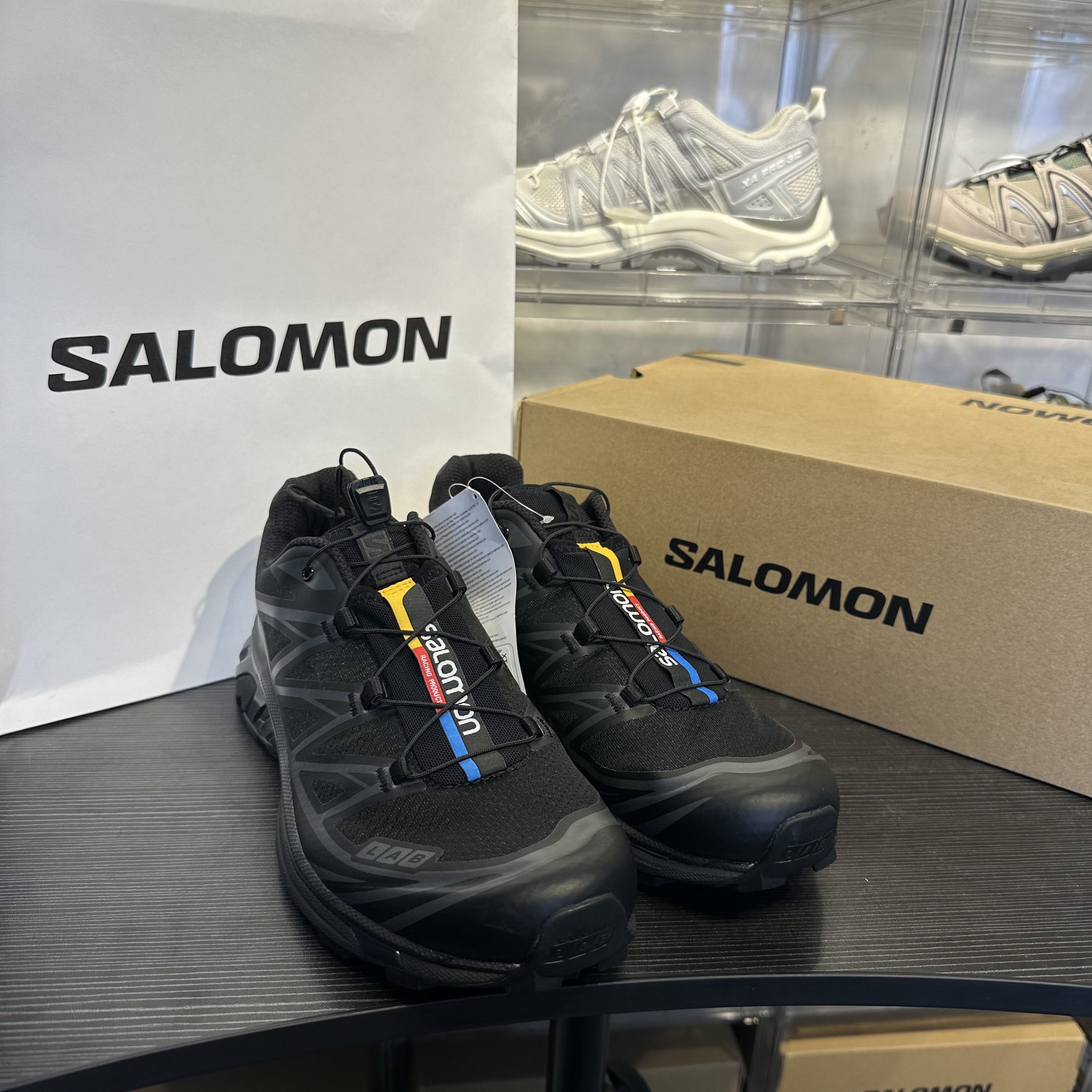 SALOMON萨洛蒙 XT-6 户外运动 低帮跑步鞋 男女同款 黑武士