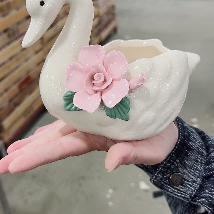 有孔.凑满10元发货多肉陶瓷花盆！