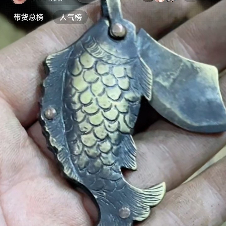 文玩开门成对铜器
