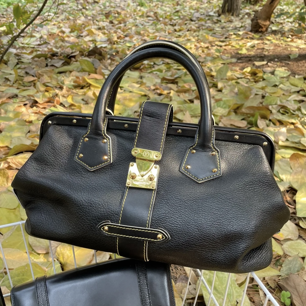 95新 LouisVuitton/路易威登 Suhali 苏哈里 黑金山羊皮 全原95新