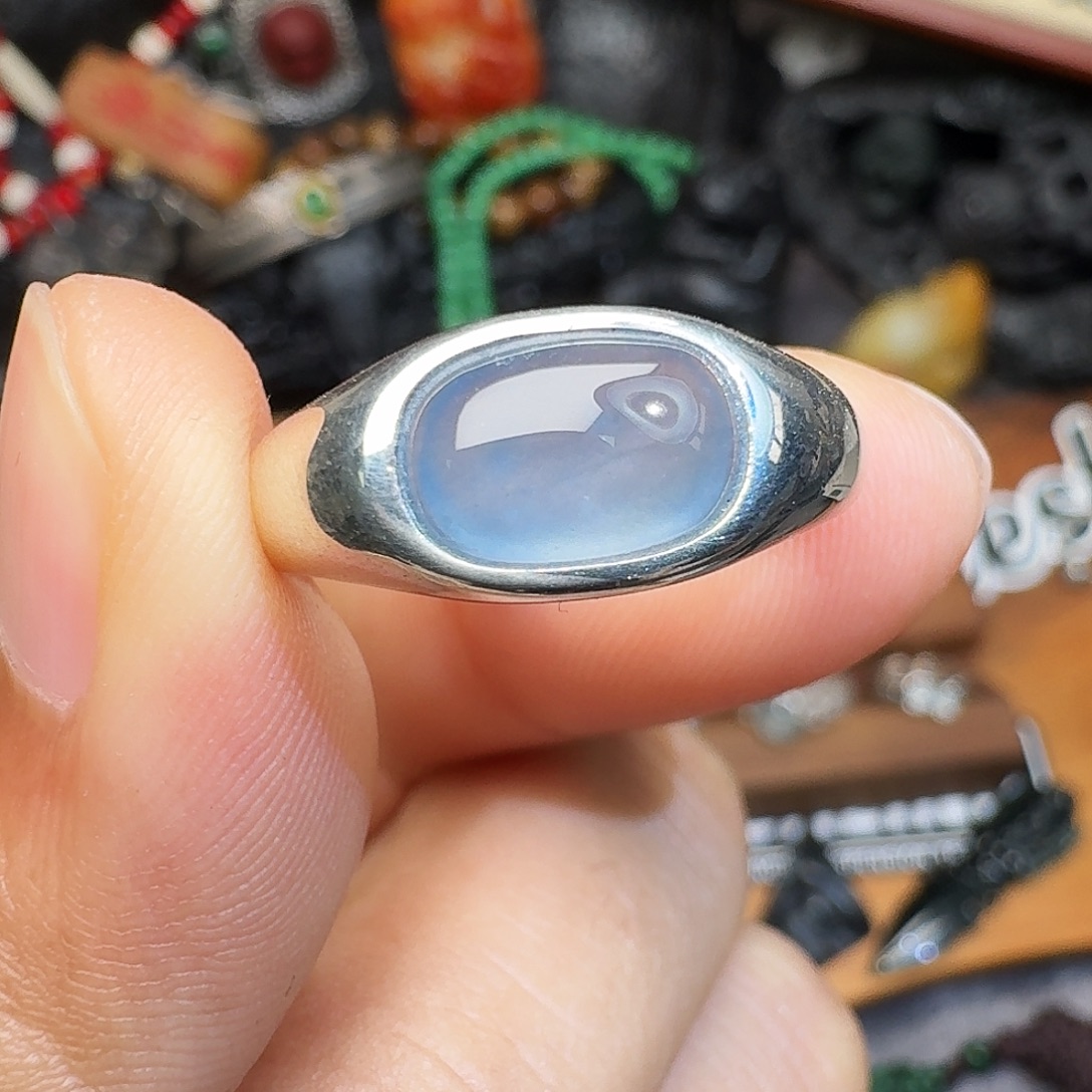 S***r翡翠银S925镶嵌耳饰