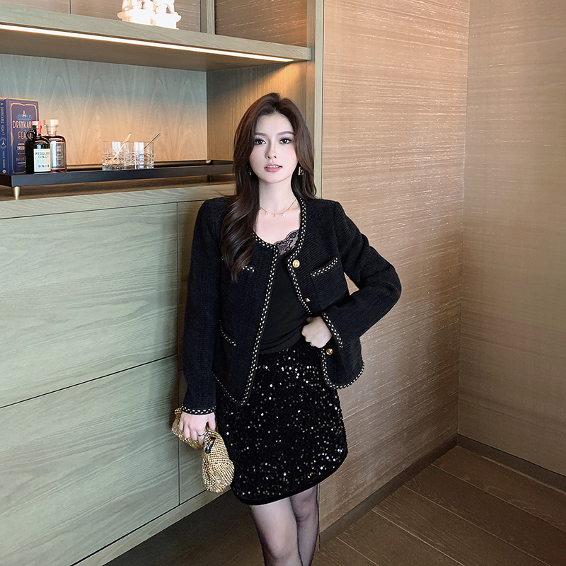 【汪汪专属】羊毛混纺花呢小香风外套