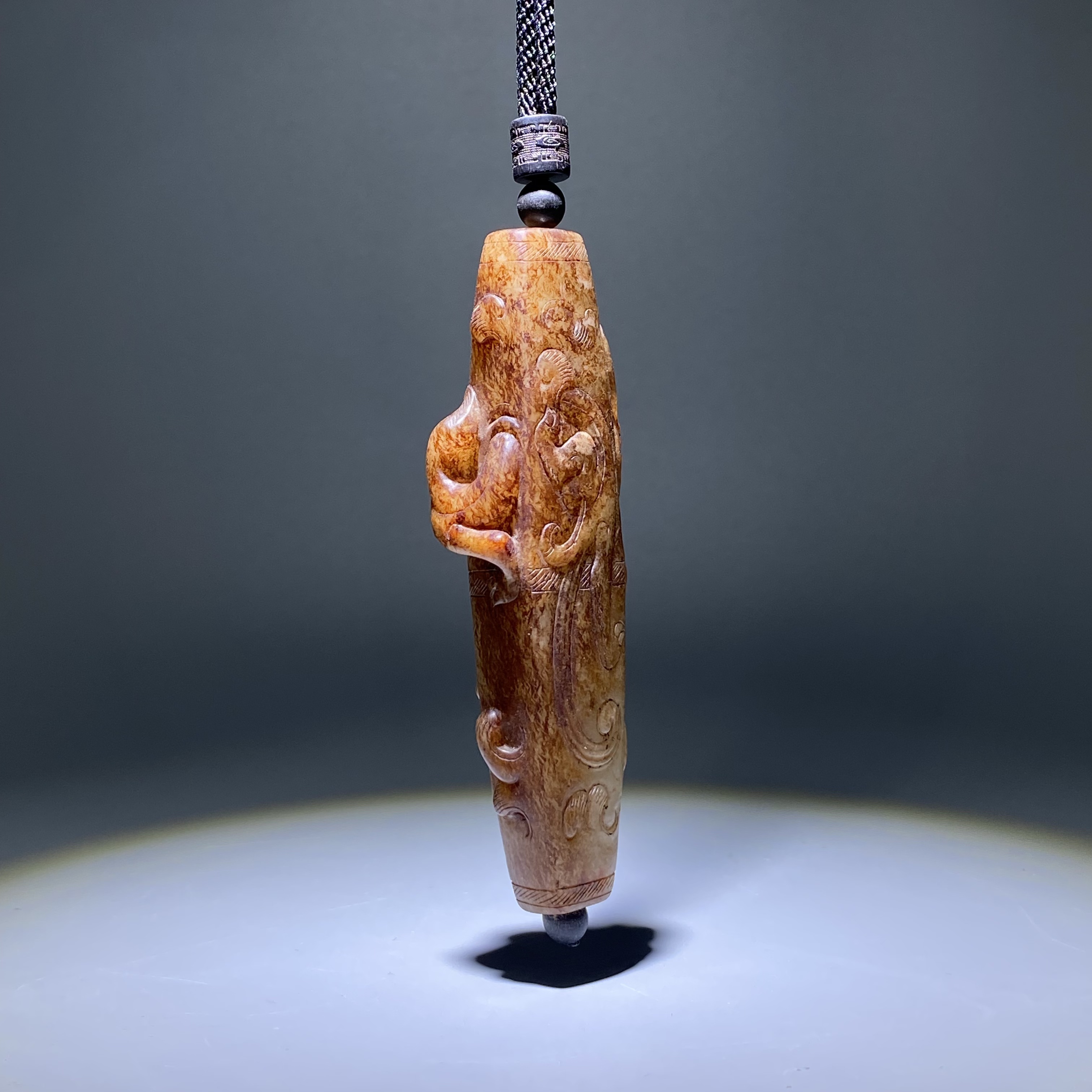 清-古玉螭龙守护玉勒子2503120124