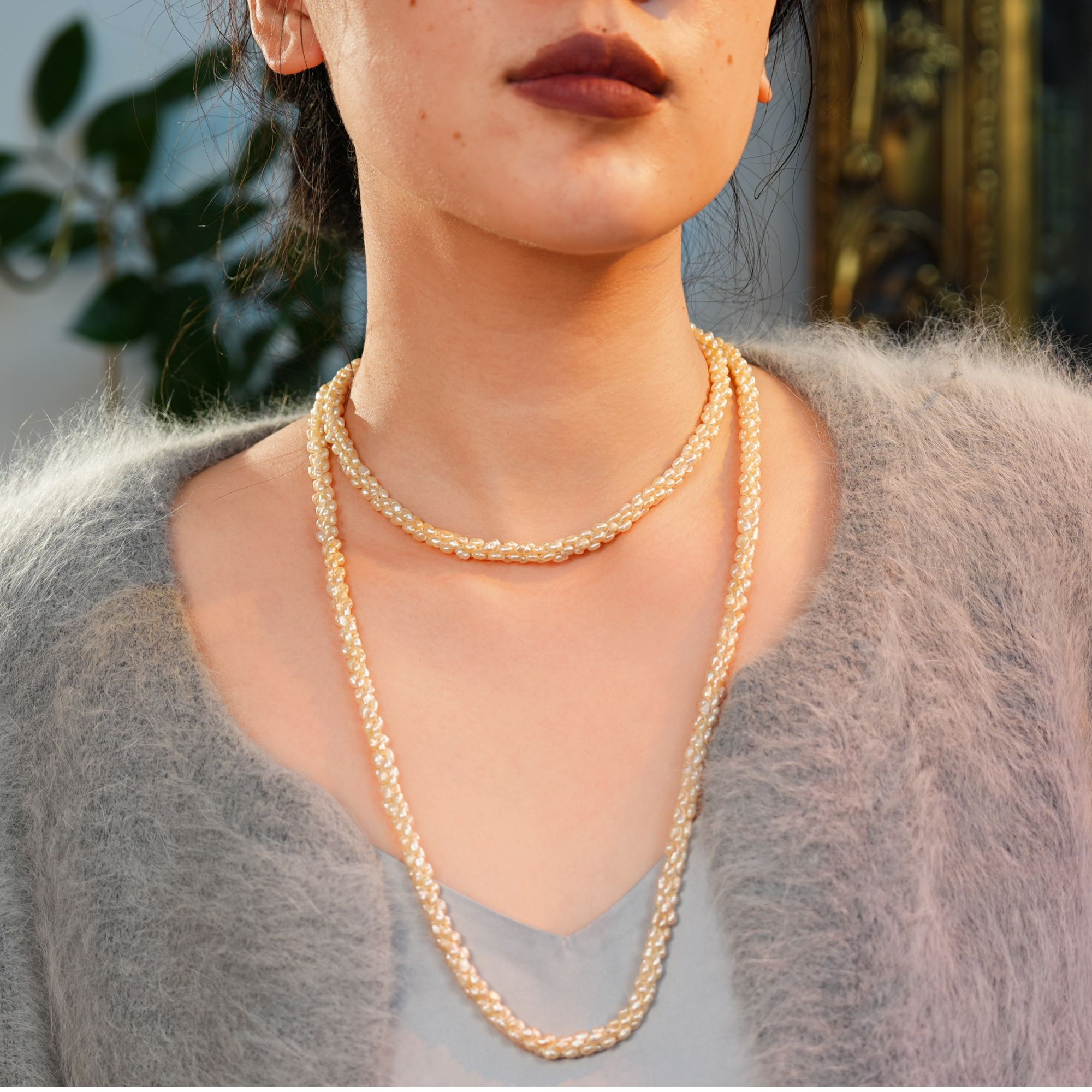 合金项链 预售——手工编织轻奢套装时尚百搭气质简约