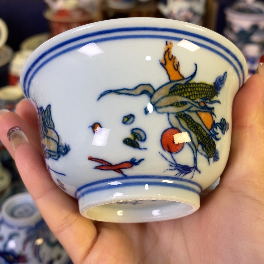 瓷片景德镇陶瓷茶杯1个