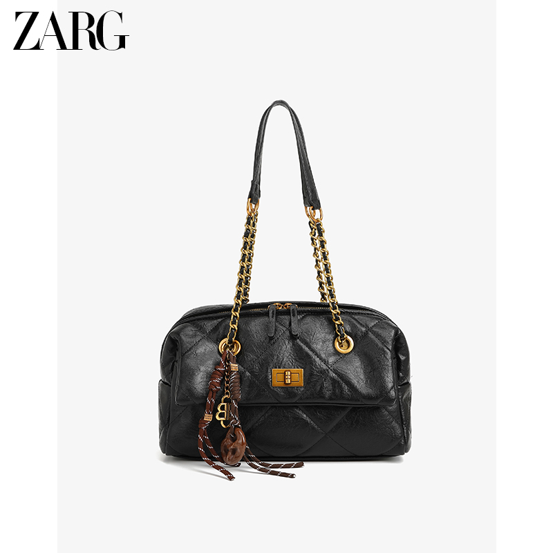 ZARG新款秋冬复古锁扣链条手提斜跨包-50078