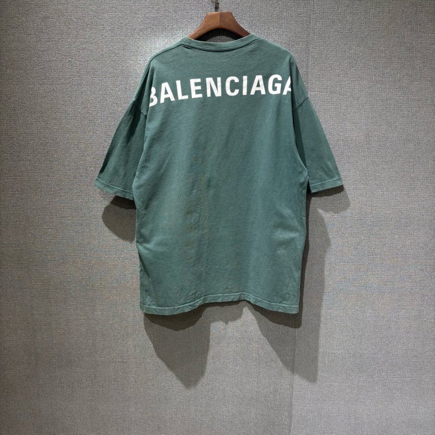 95新 Balenciaga/巴黎世家 （pm）背后印花短袖T恤 xs码/5747