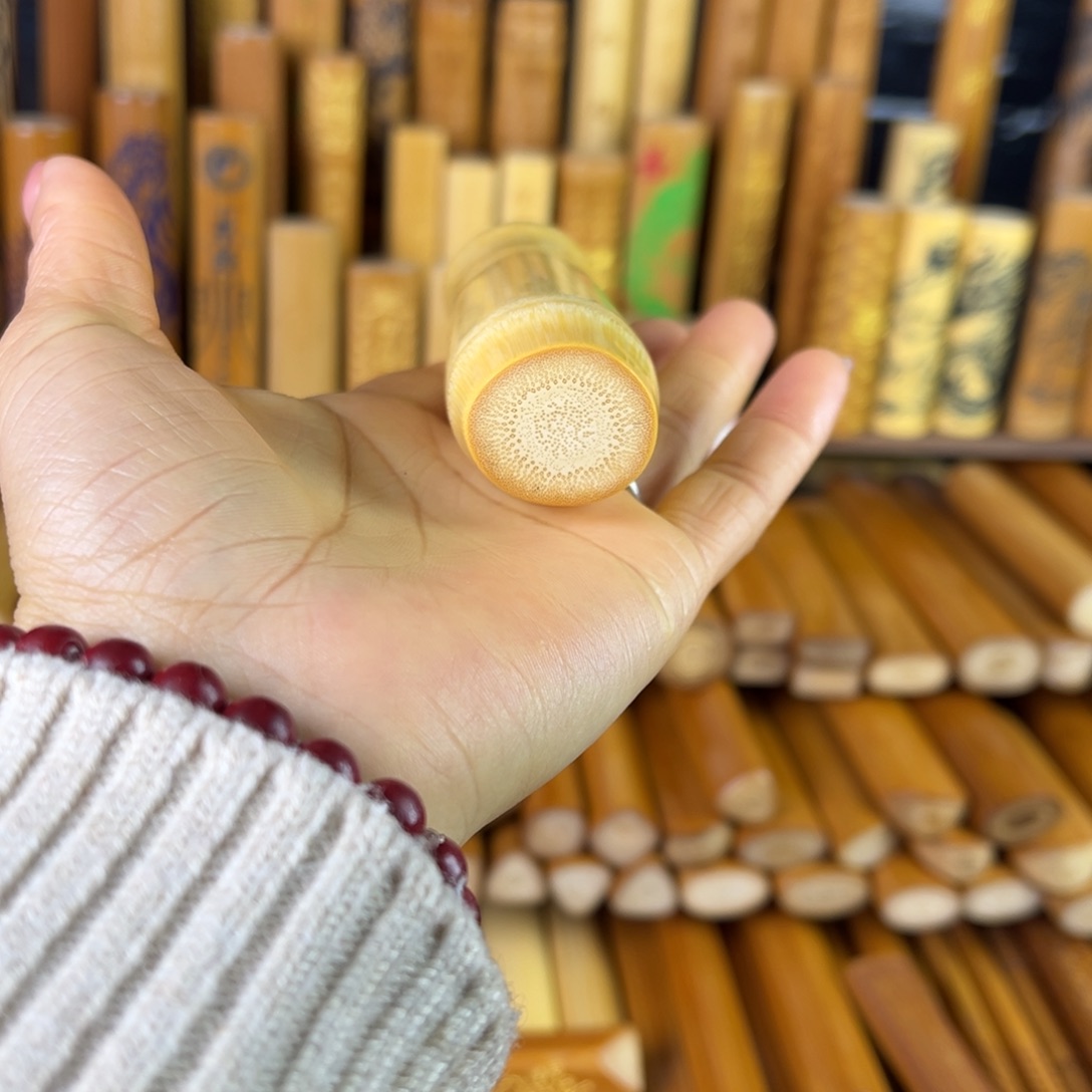 实心玉竹手把件异形