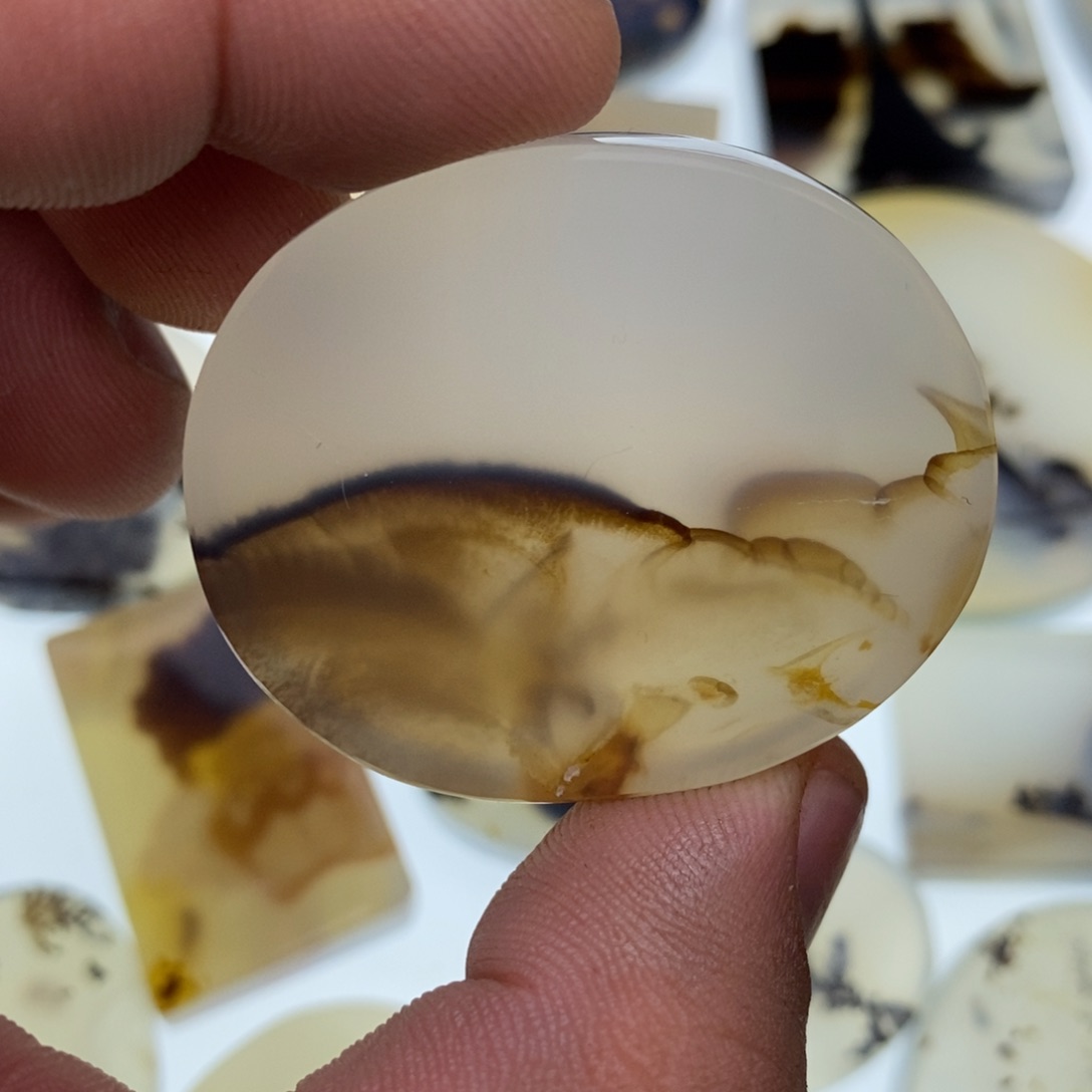 玛瑙/玉髓牌子足银镀金镶嵌