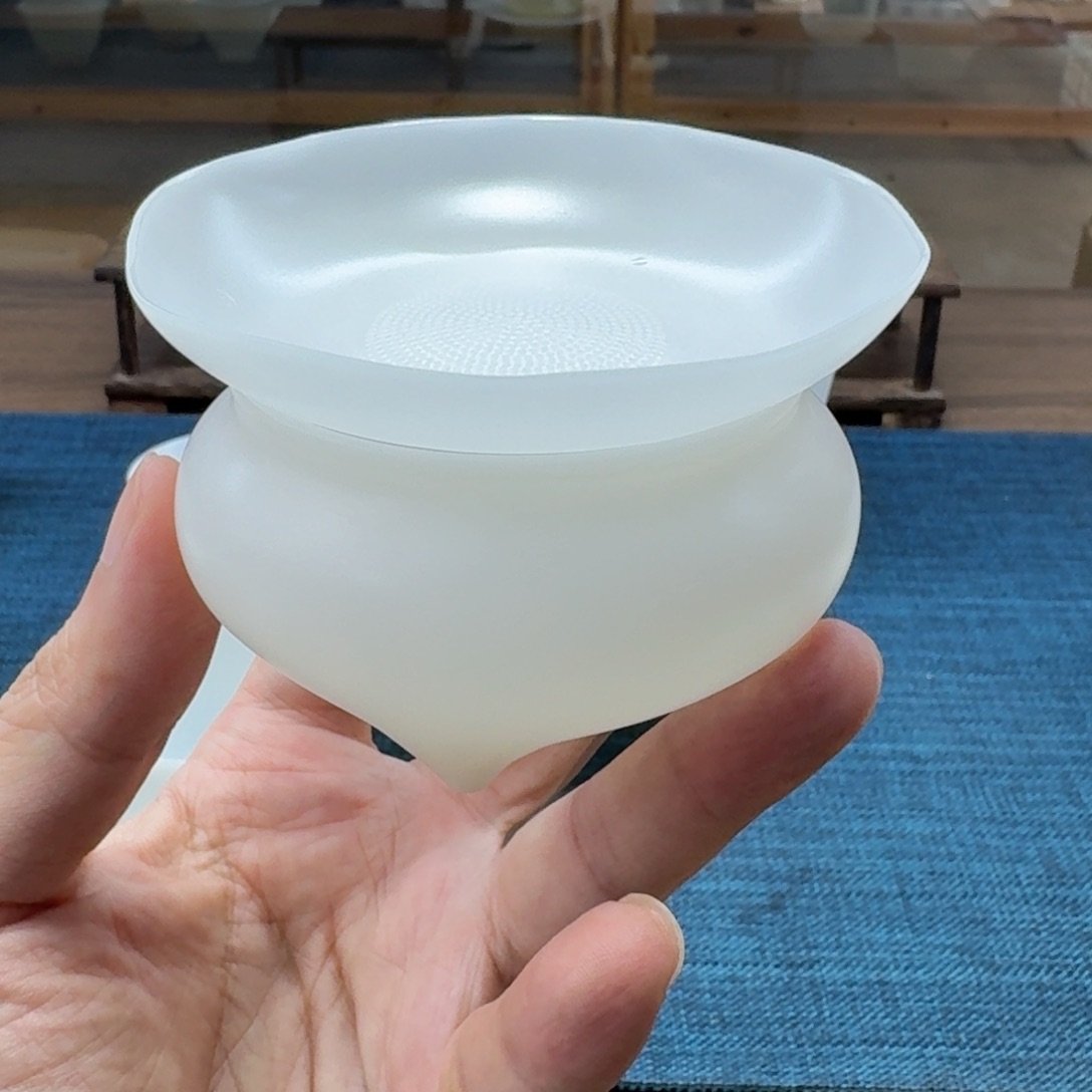 薄胎素烧璞玉冰种玉瓷茶具