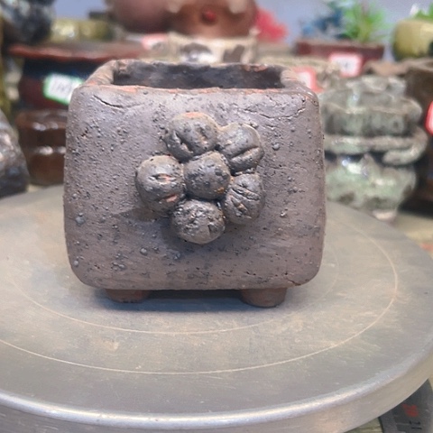 红陶粗陶花盆手工