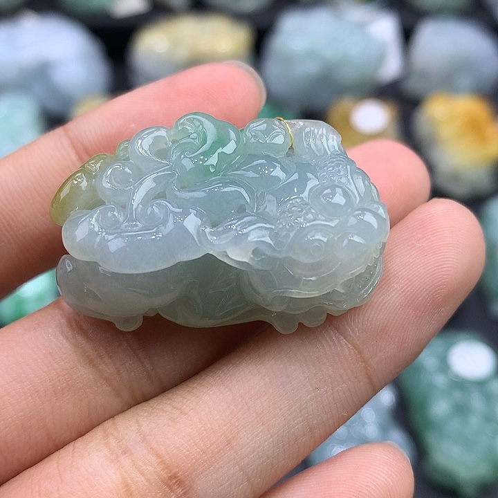 颈饰未镶嵌翡翠天然缅甸翡翠