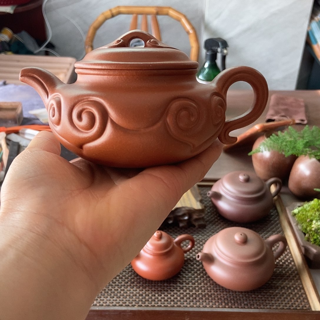 紫砂茶宠仿古如意