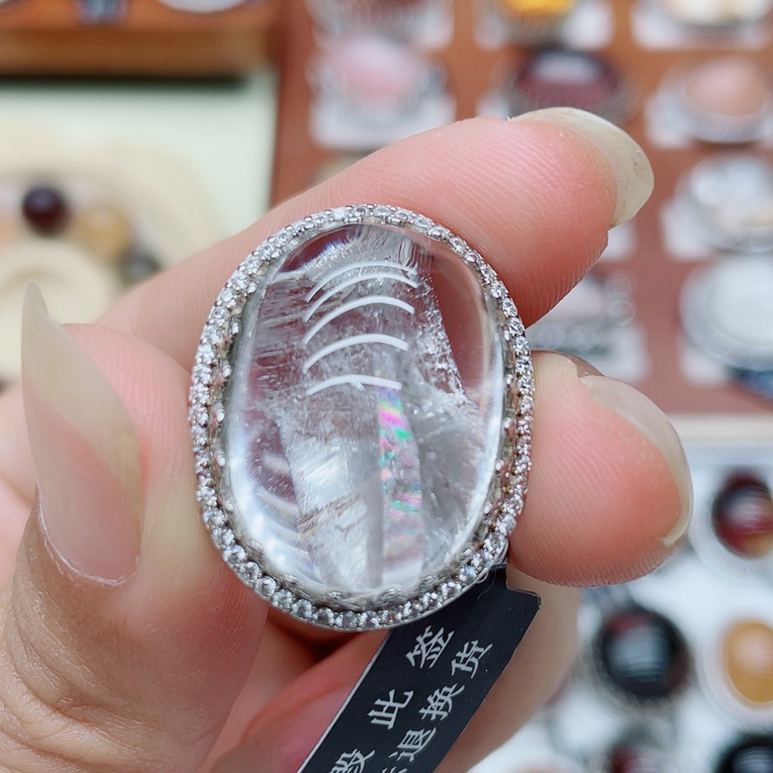 吊坠(不含链)银S925镶嵌水晶