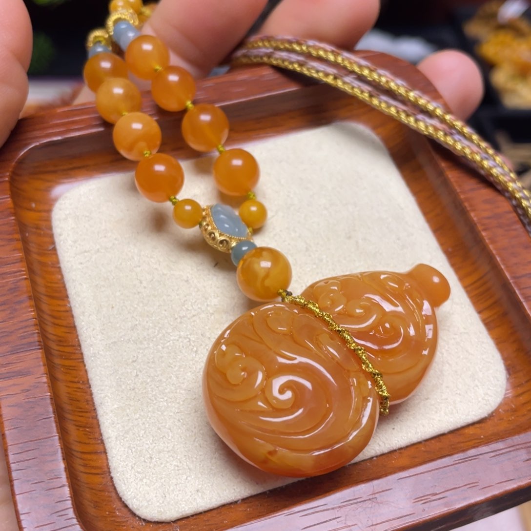 蜜蜡颈饰未镶嵌项链