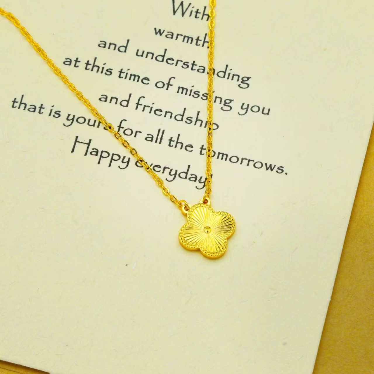 【专柜同款】经典四叶草轻奢百搭时尚项链饰品 M扣1