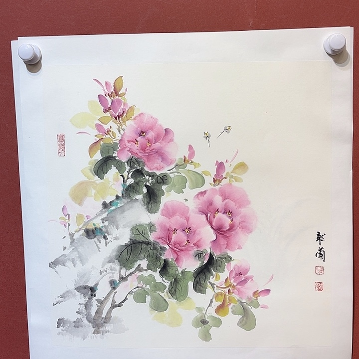 国画听兰老师花鸟