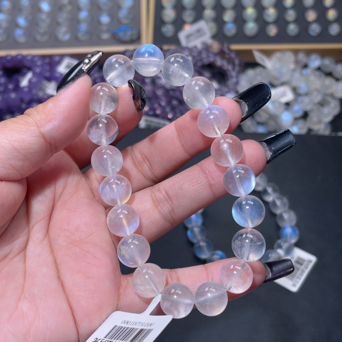 t***a手链未镶嵌长石蓝月光手链10.8mm