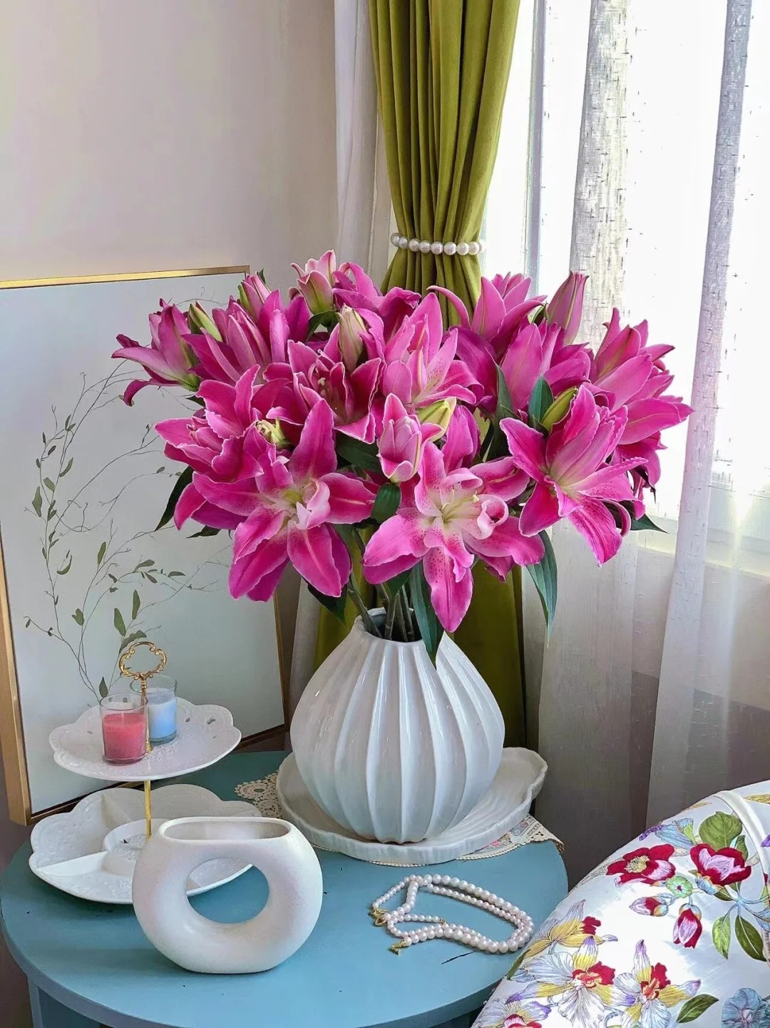  婵之语优选鲜切花 紫莲花重瓣百合