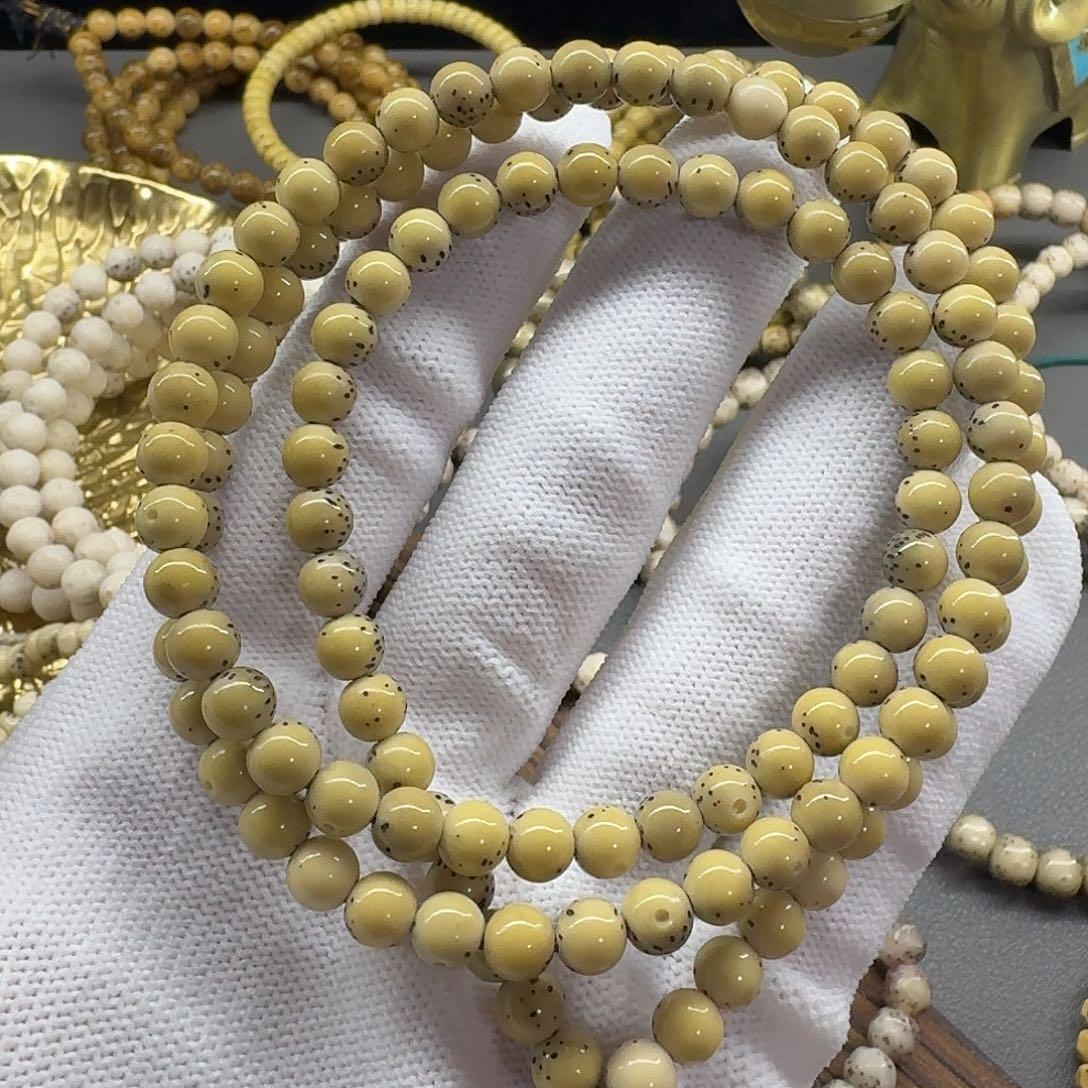 吊坠星月菩提6圆珠大留白小细星108氧化福利