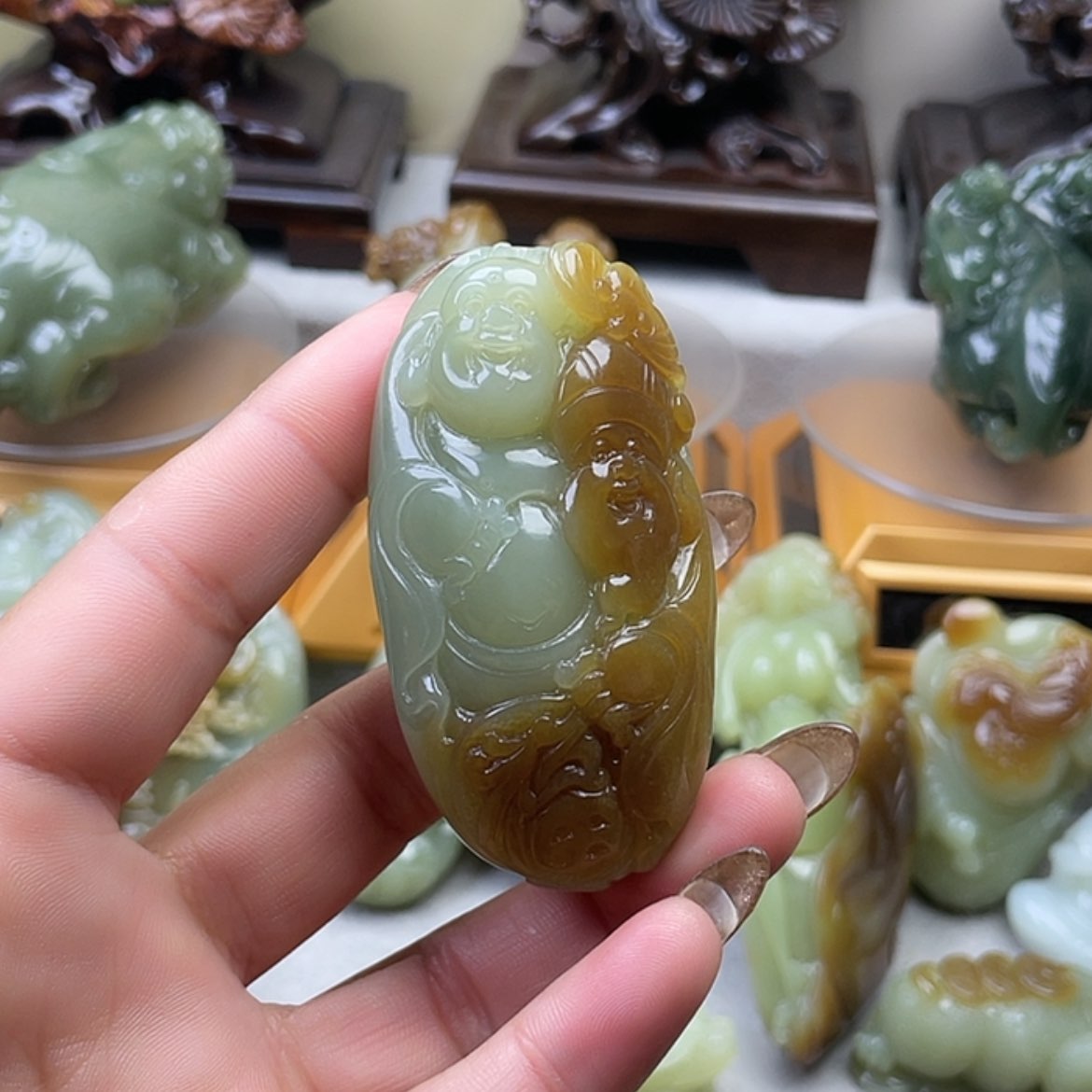 【闪购商品】和田玉把件未镶嵌学**境